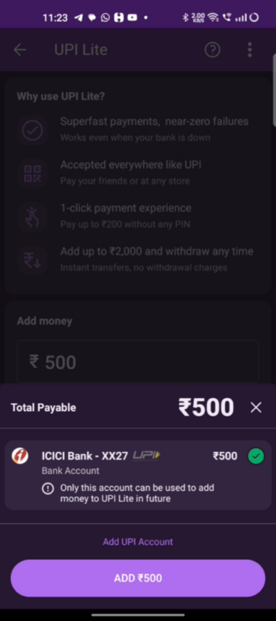 phonepe UPI Recharge